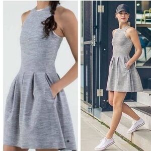 Lululemon Here To There Dress Gray Sleeveless Fit Flare Dress Size 6 Tennis Golf